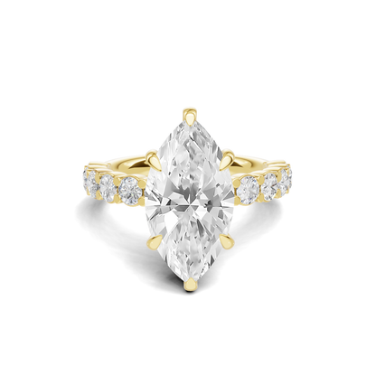 Marquise Accent Sidestone Ring