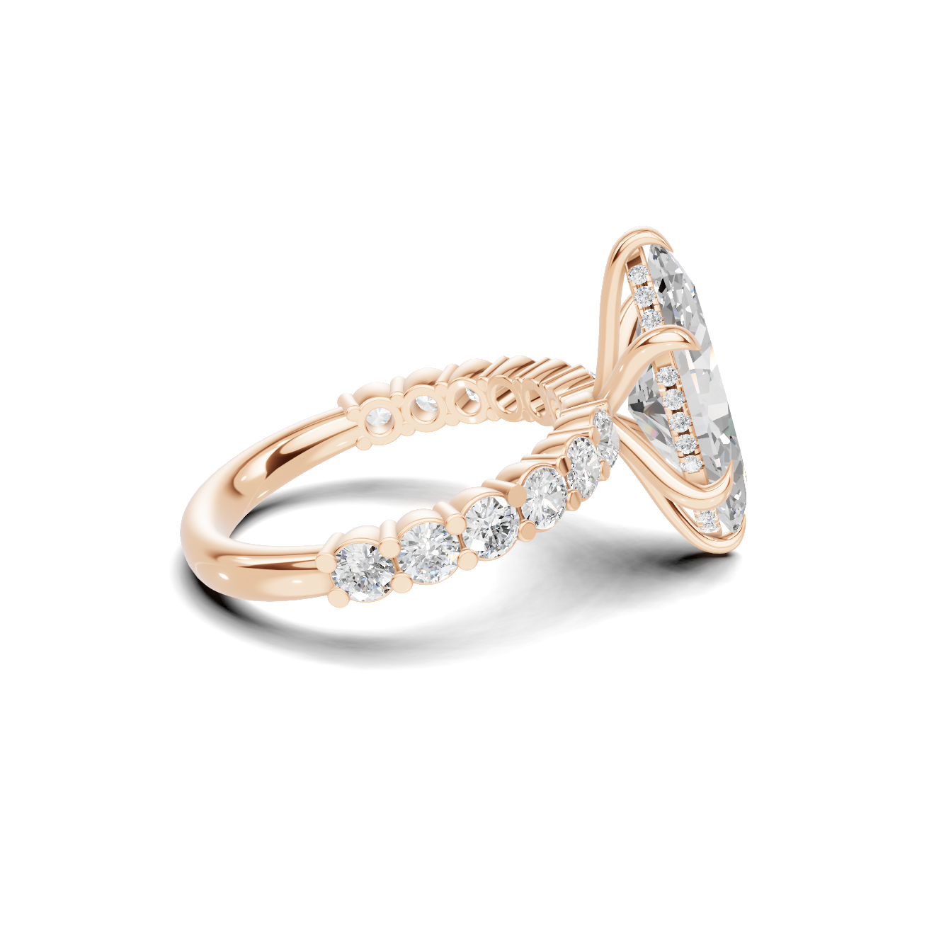 Marquise Accent Sidestone Ring