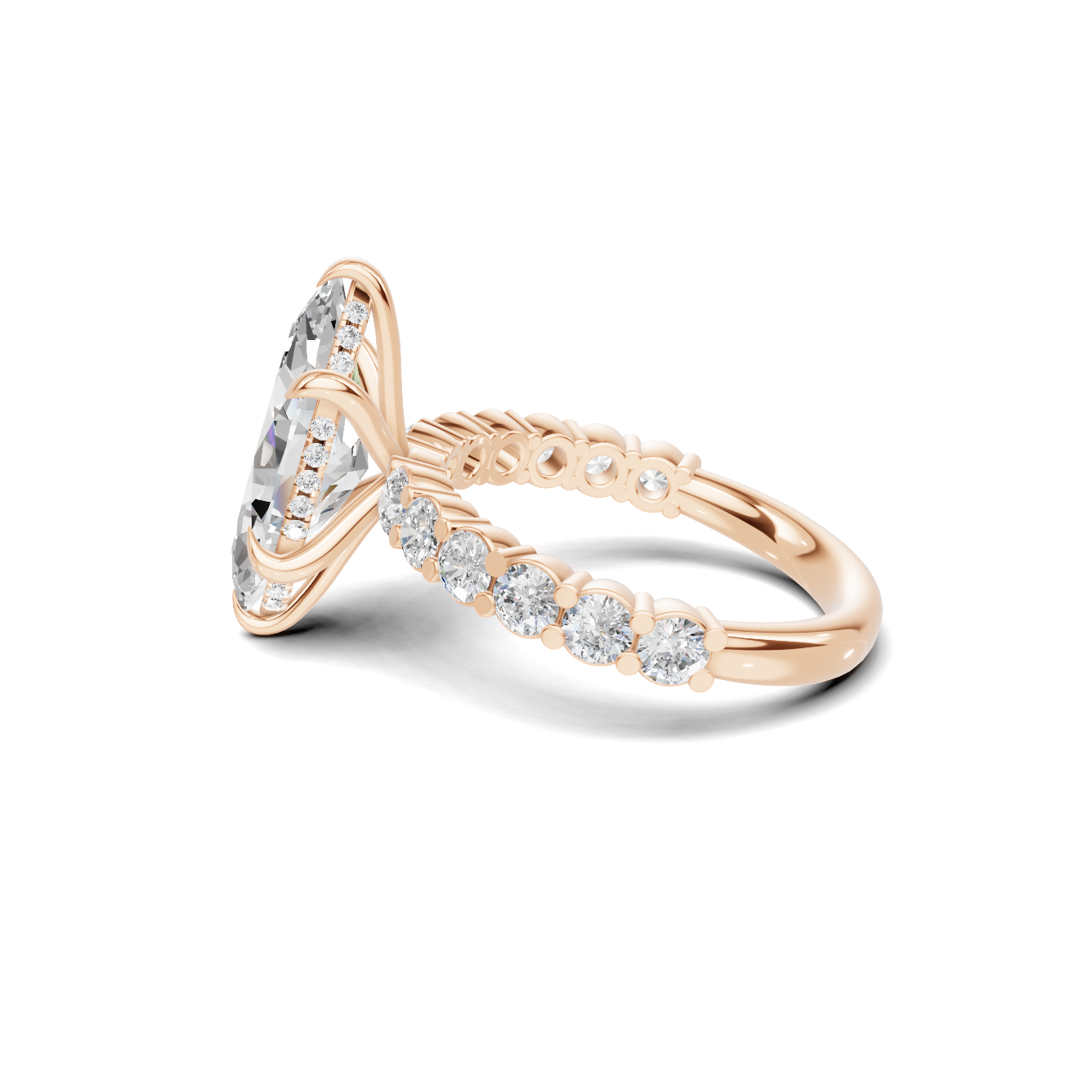 Marquise Accent Sidestone Ring