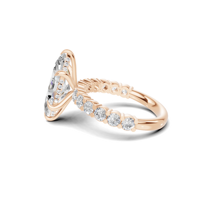 Marquise Accent Sidestone Ring