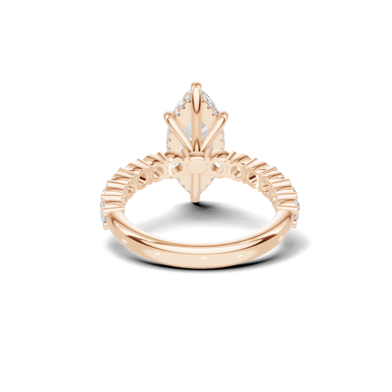 Marquise Accent Sidestone Ring