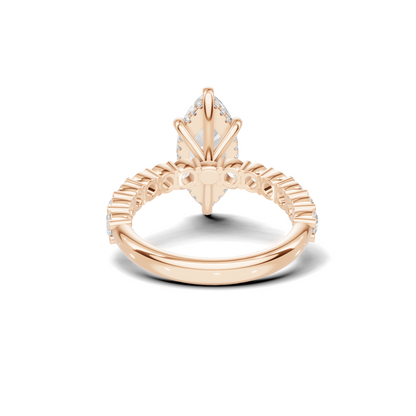 Marquise Accent Sidestone Ring