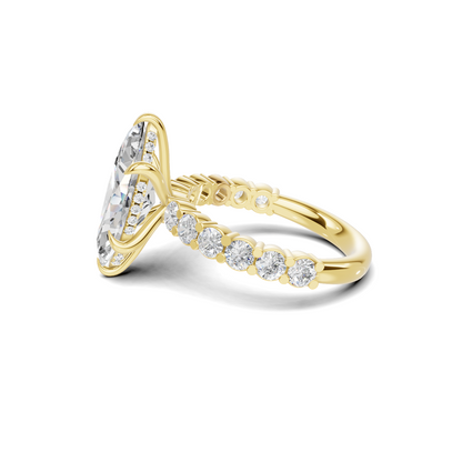 Marquise Accent Sidestone Ring