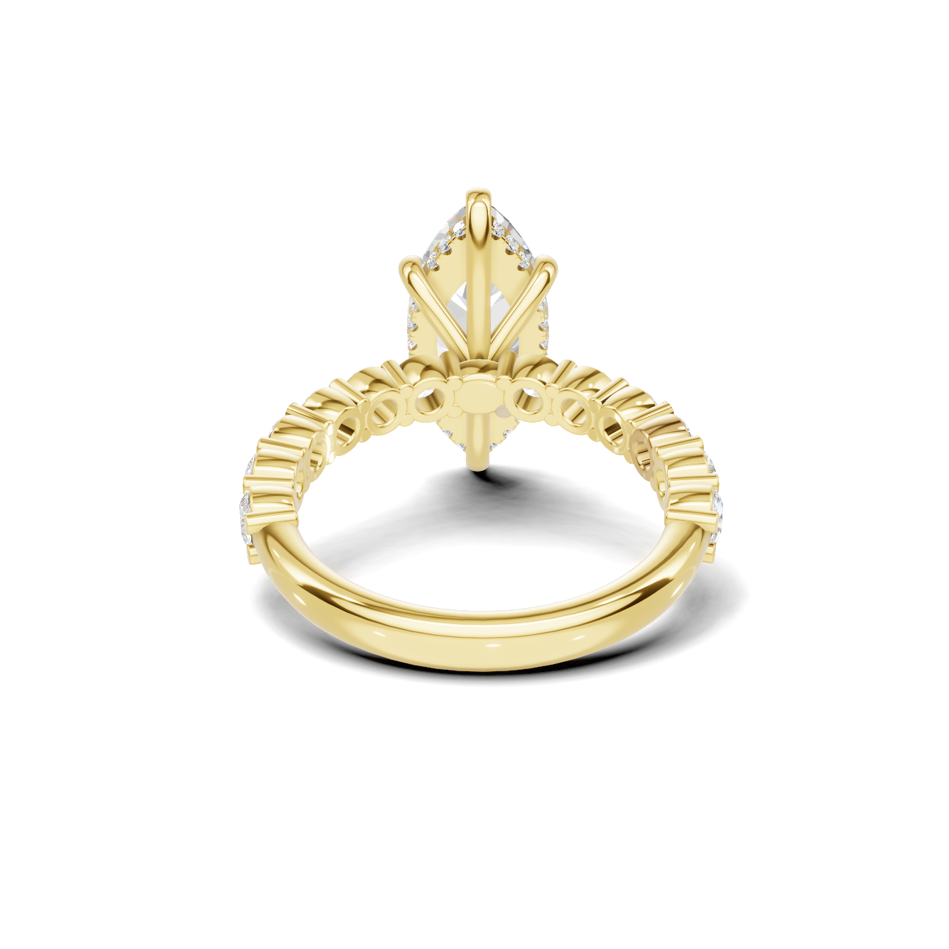Marquise Accent Sidestone Ring