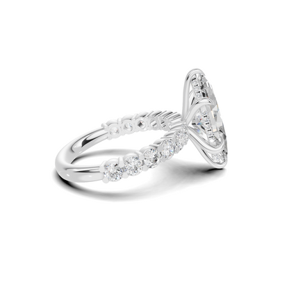 Marquise Accent Sidestone Ring