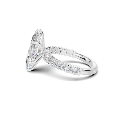 Marquise Accent Sidestone Ring