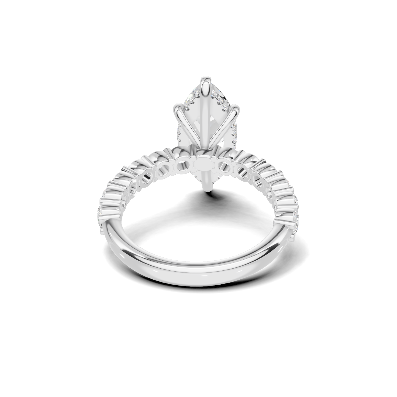 Marquise Accent Sidestone Ring