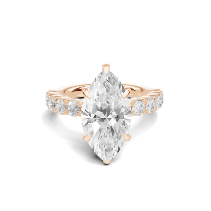 Marquise Accent Sidestone Ring