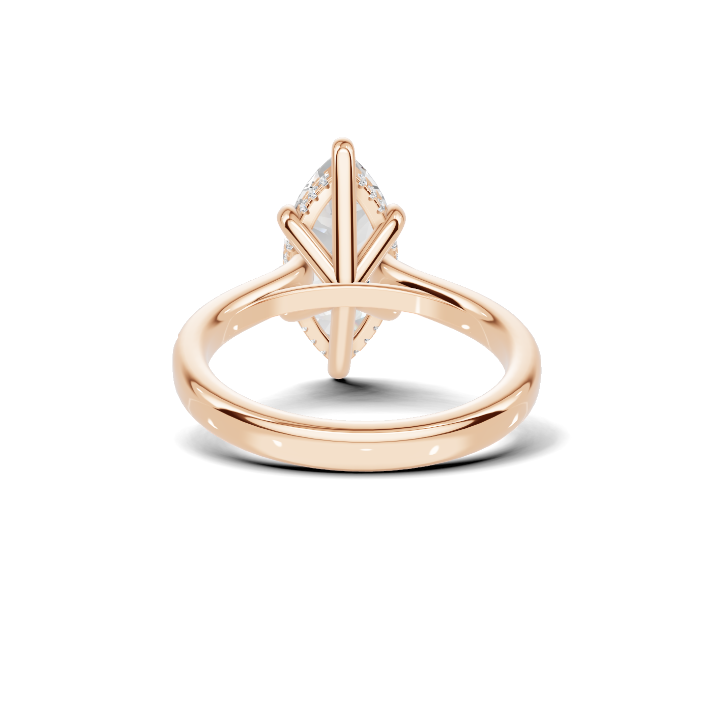 Marquise Accented Solitaire Ring