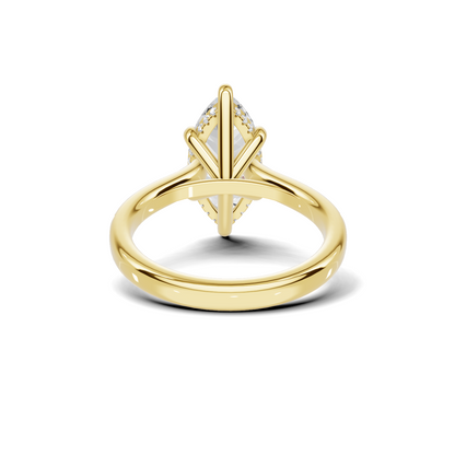 Marquise Accented Solitaire Ring