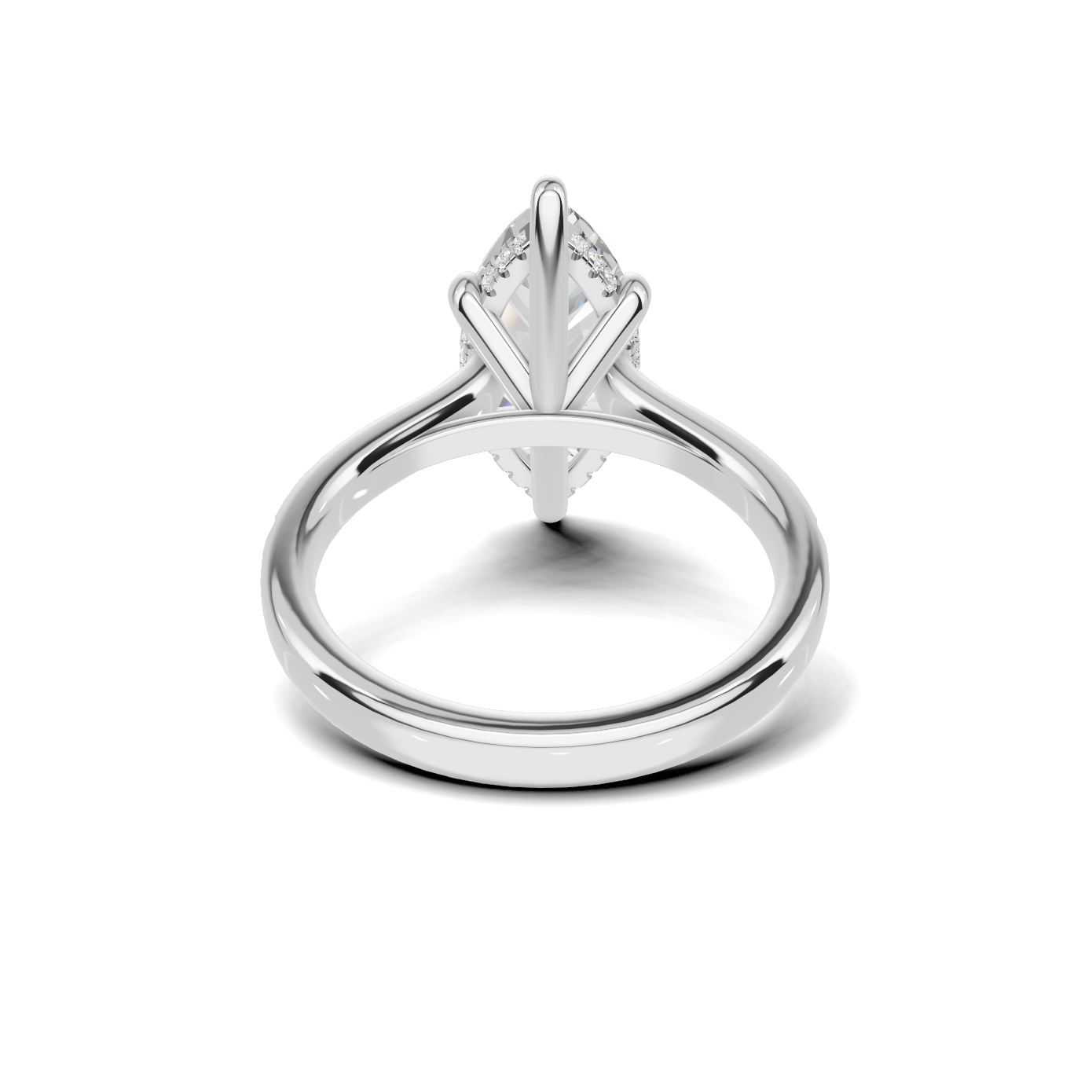 Marquise Accented Solitaire Ring