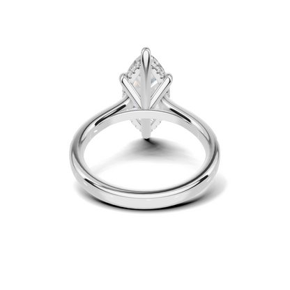 Marquise Accented Solitaire Ring