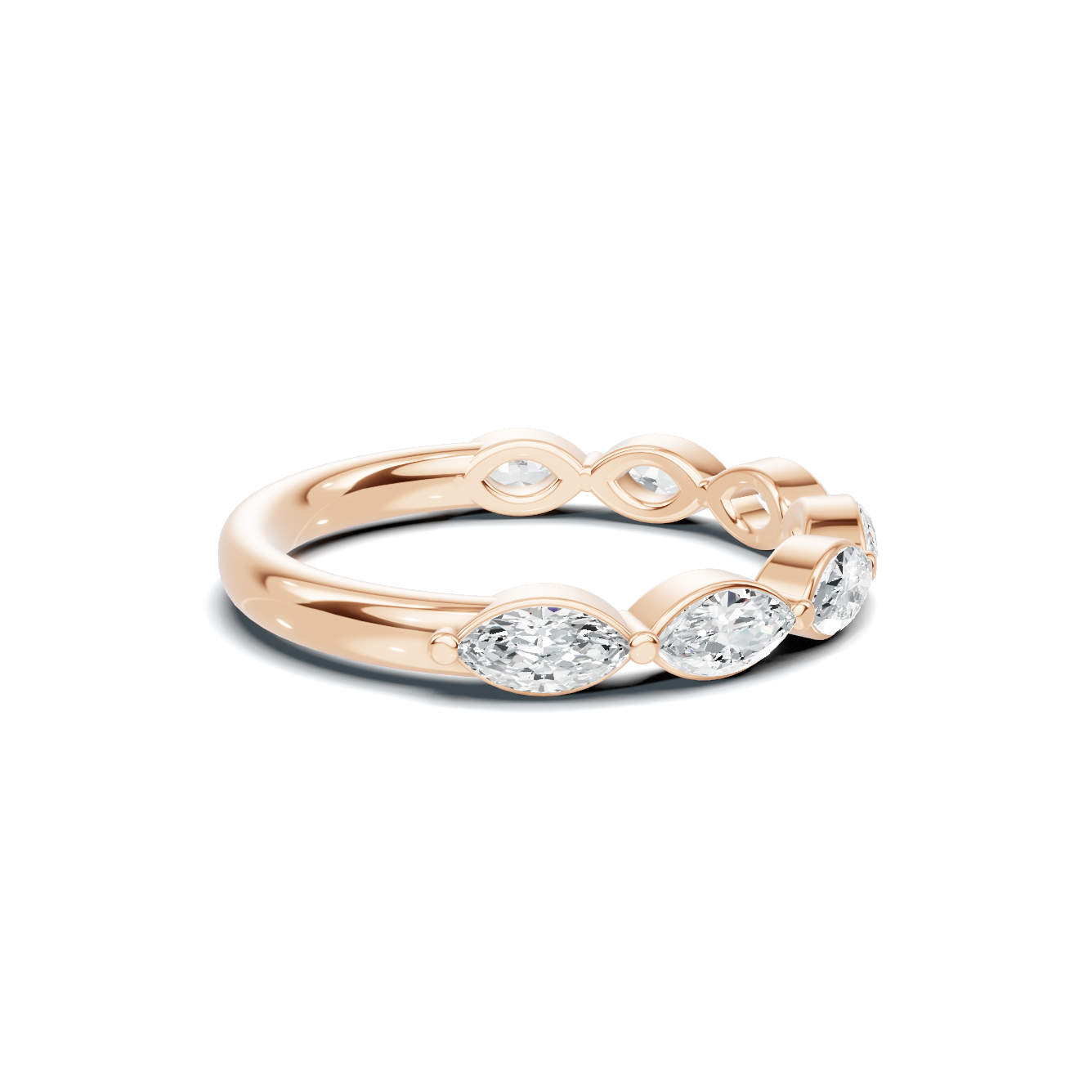 Marquise Accented Stackable Ring