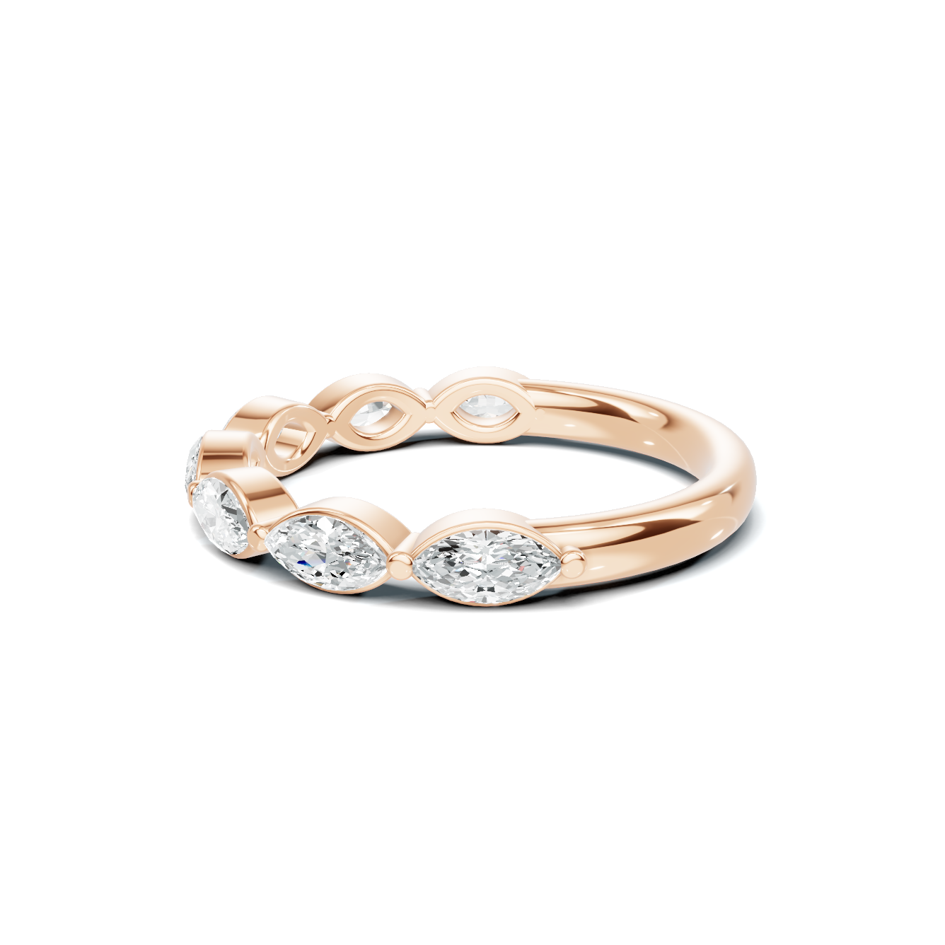 Marquise Accented Stackable Ring
