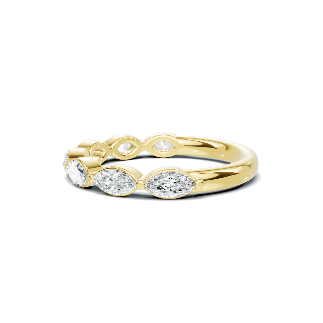 Marquise Accented Stackable Ring