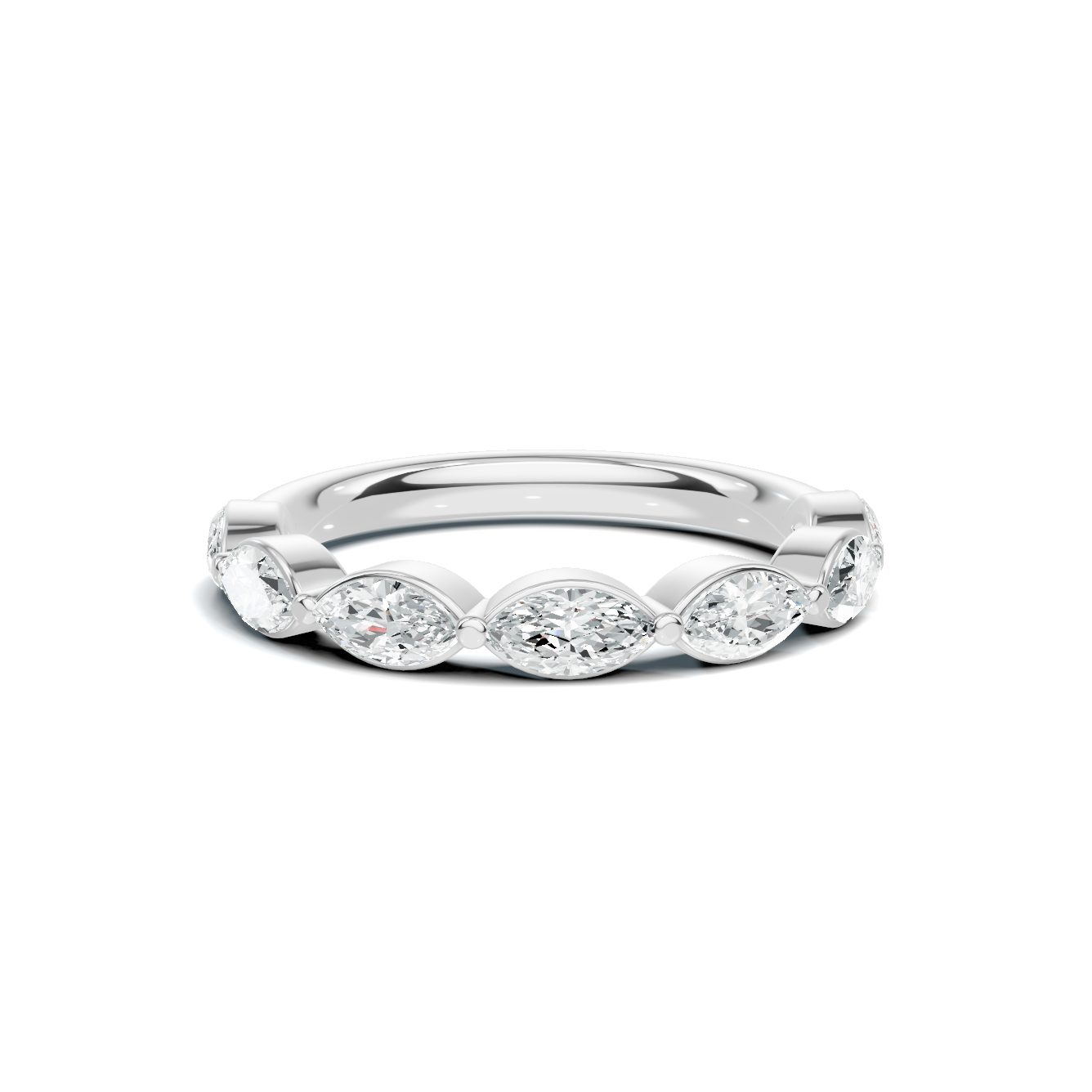 Marquise Accented Stackable Ring