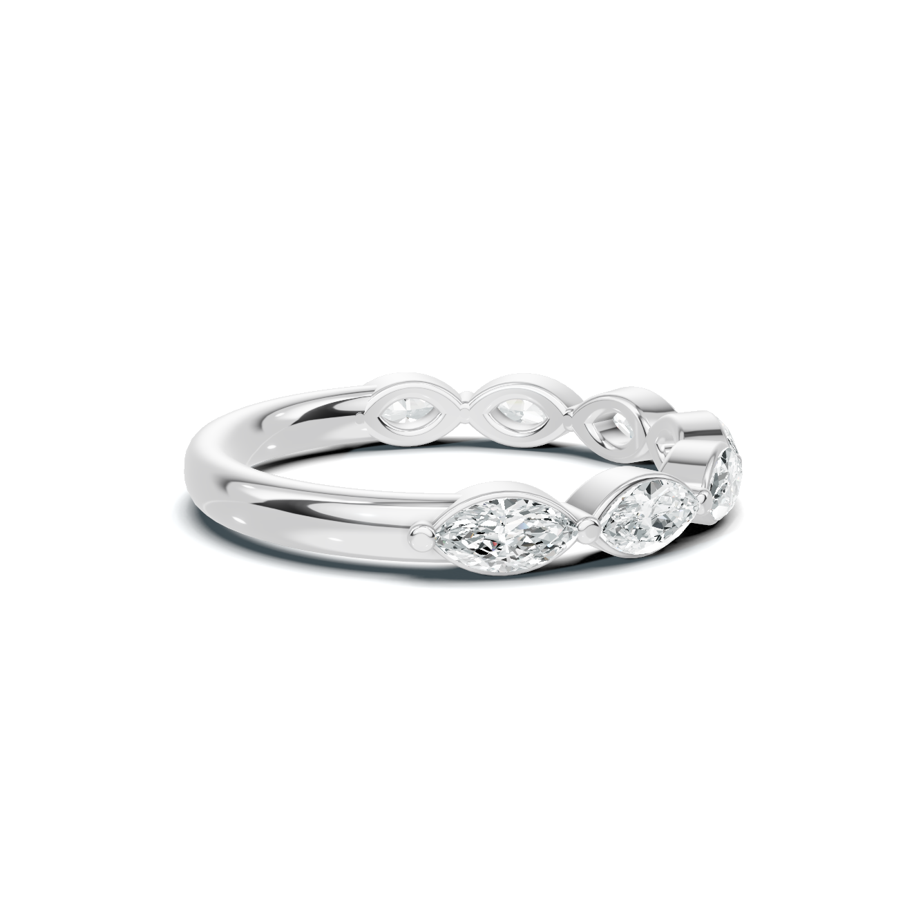 Marquise Accented Stackable Ring