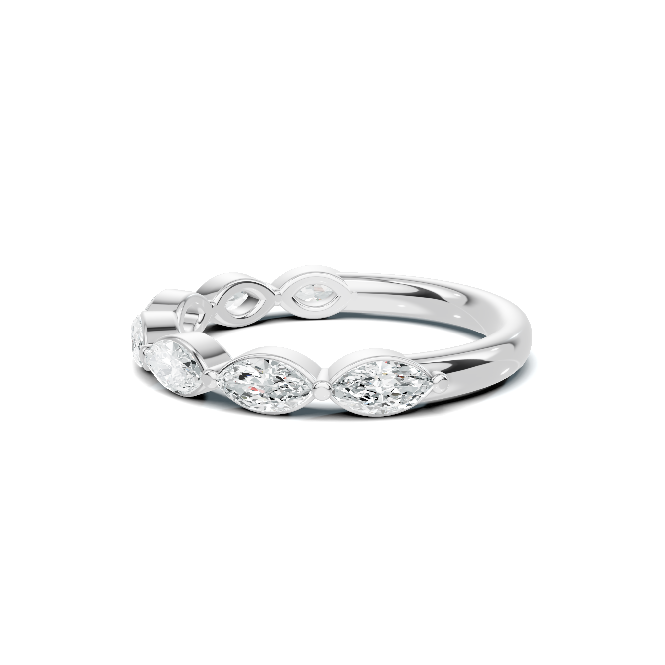 Marquise Accented Stackable Ring