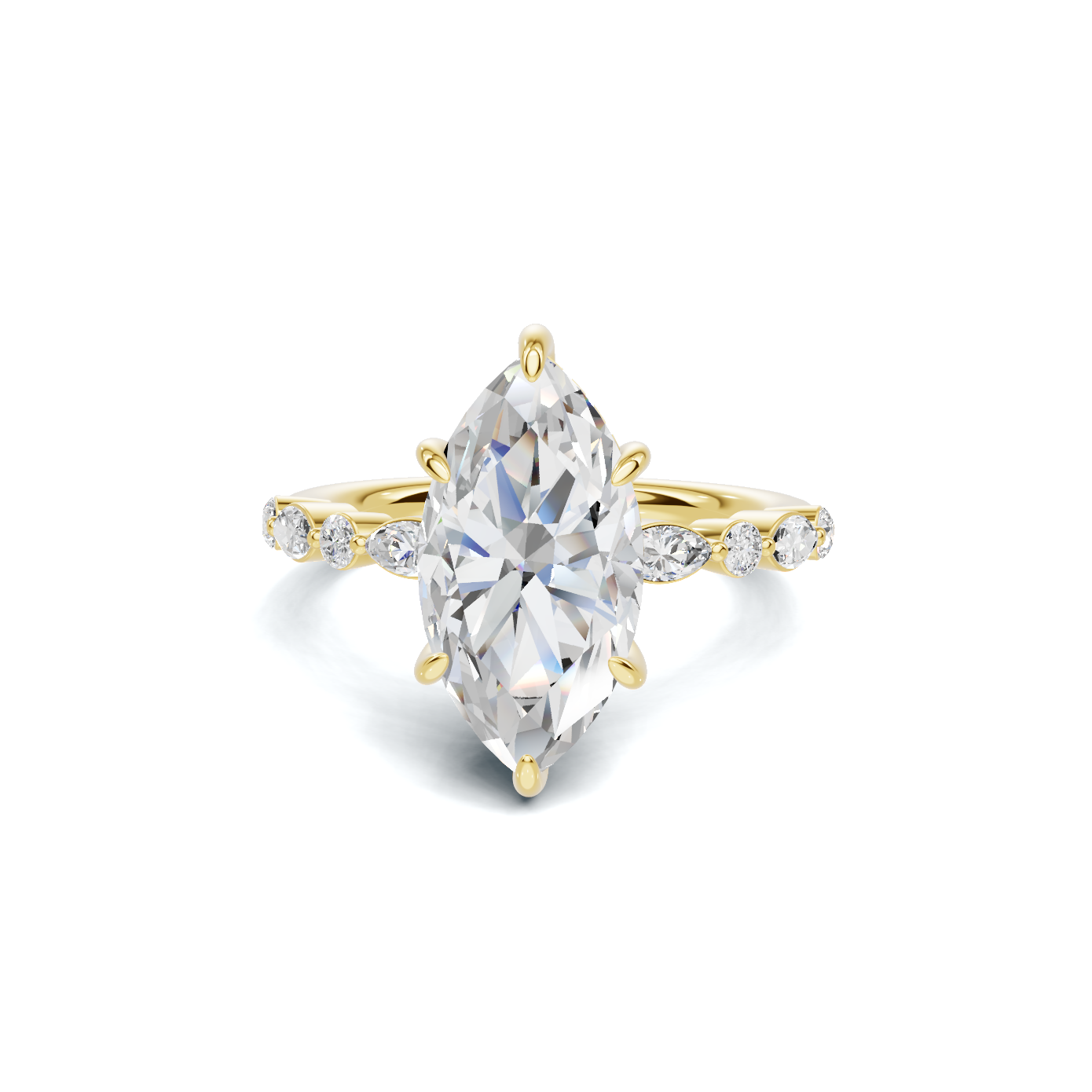 Marquise Accented Statement Ring