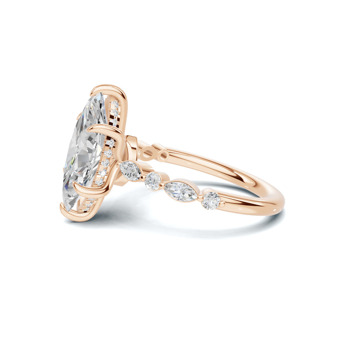 Marquise Accented Statement Ring
