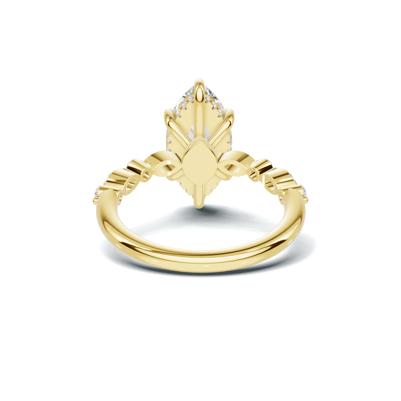 Marquise Accented Statement Ring