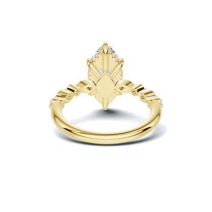 Marquise Accented Statement Ring