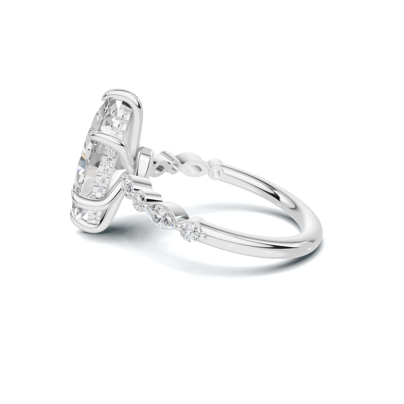 Marquise Accented Statement Ring