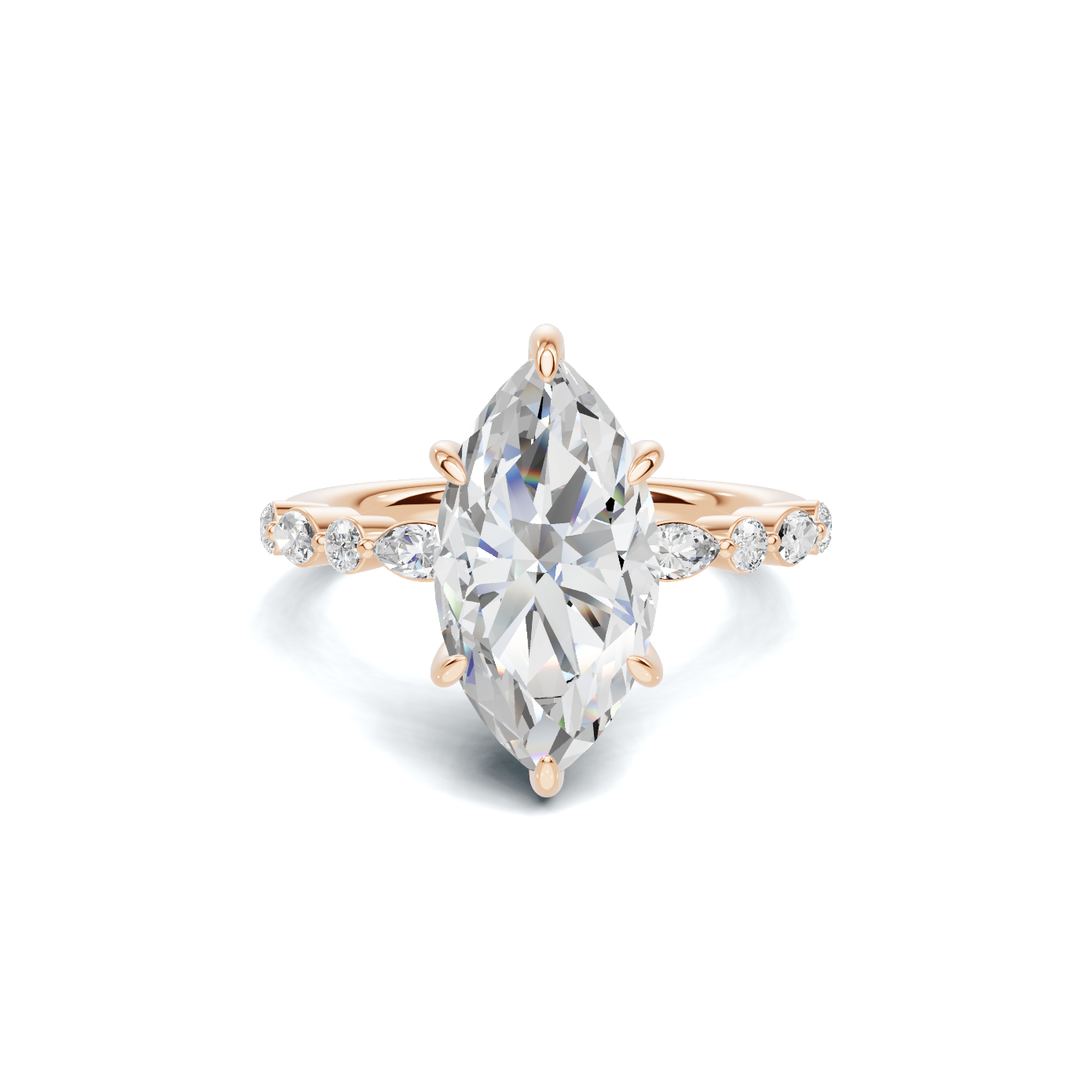 Marquise Accented Statement Ring