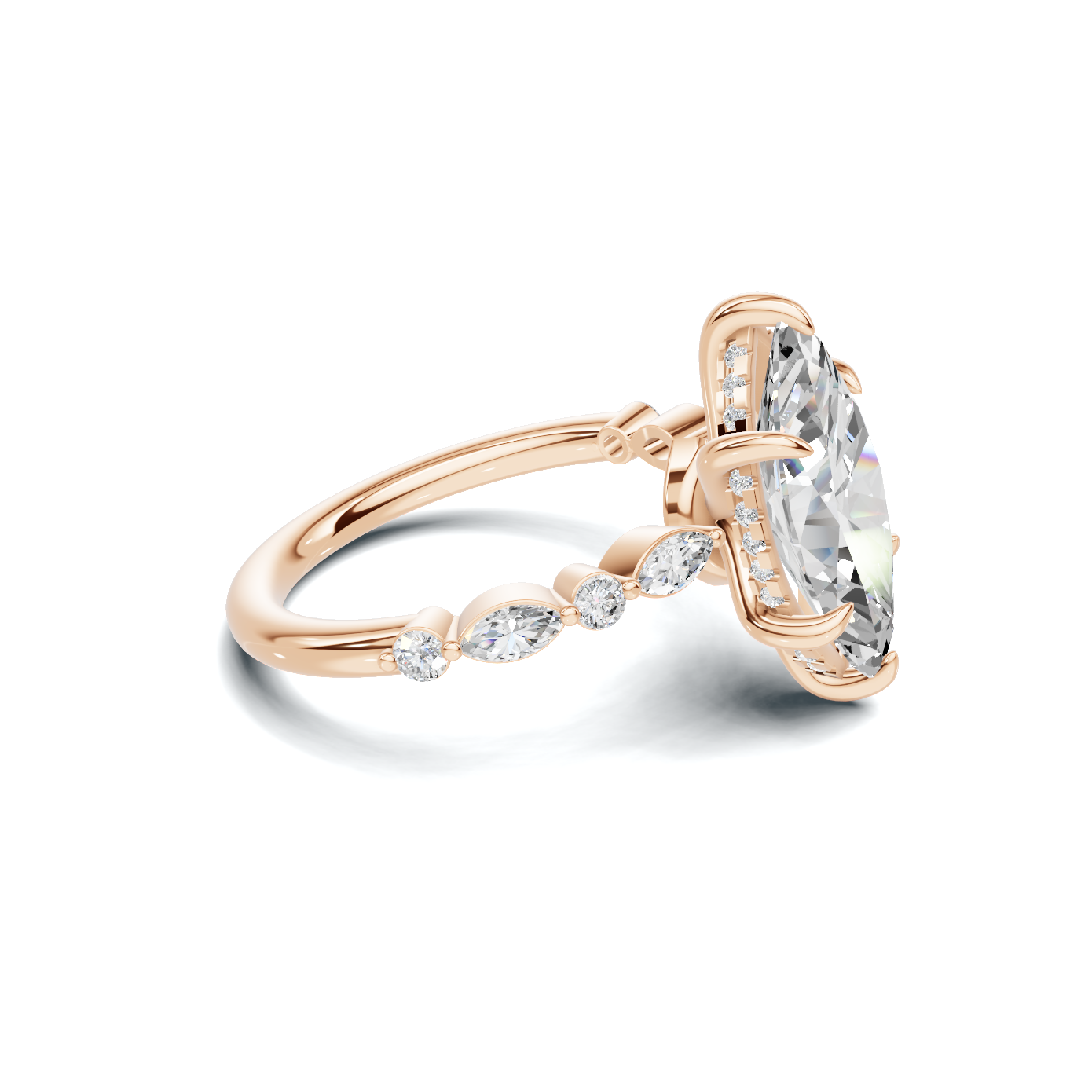 Marquise Accented Statement Ring