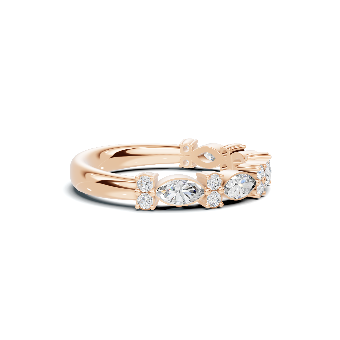 Marquise Alternating Stackable Ring