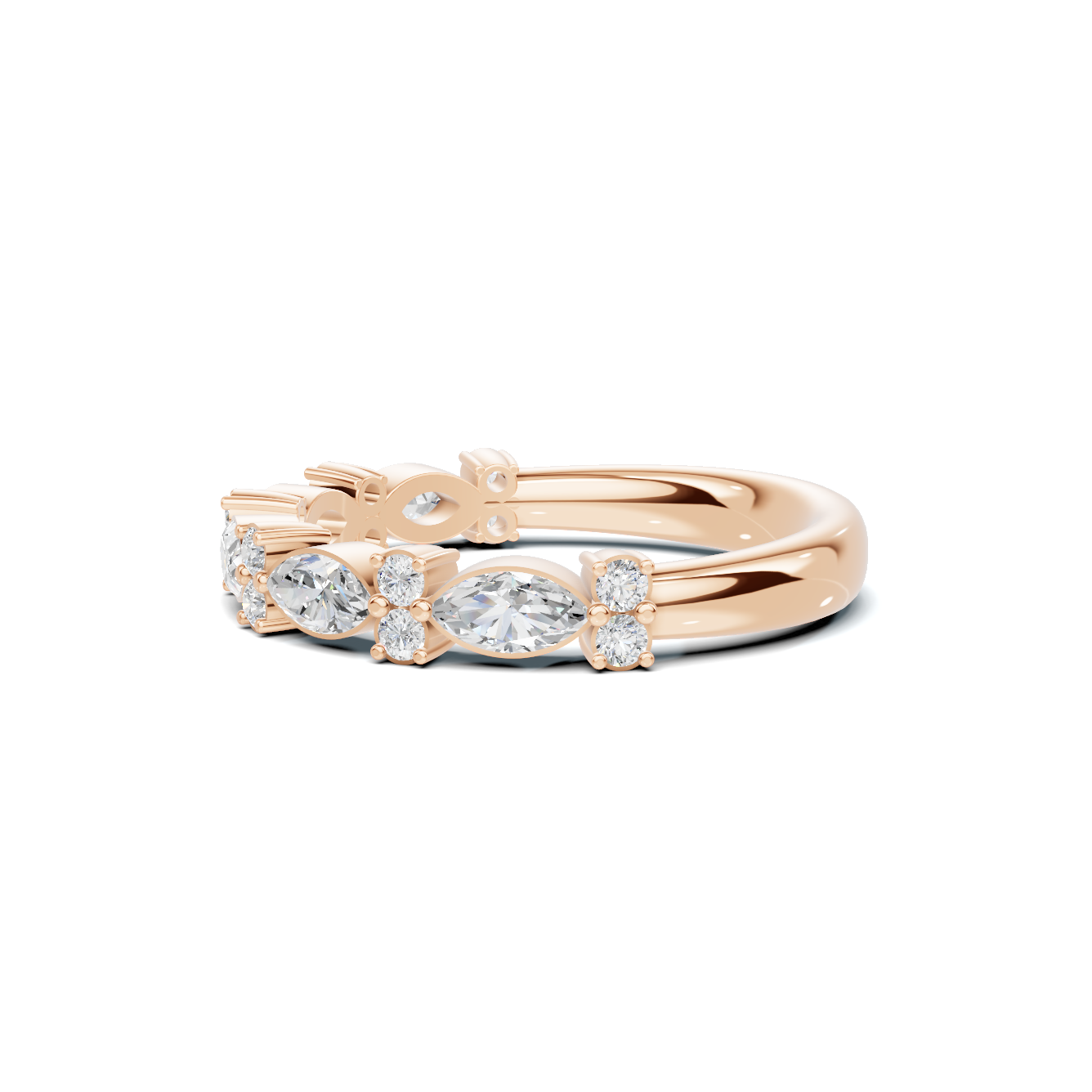Marquise Alternating Stackable Ring
