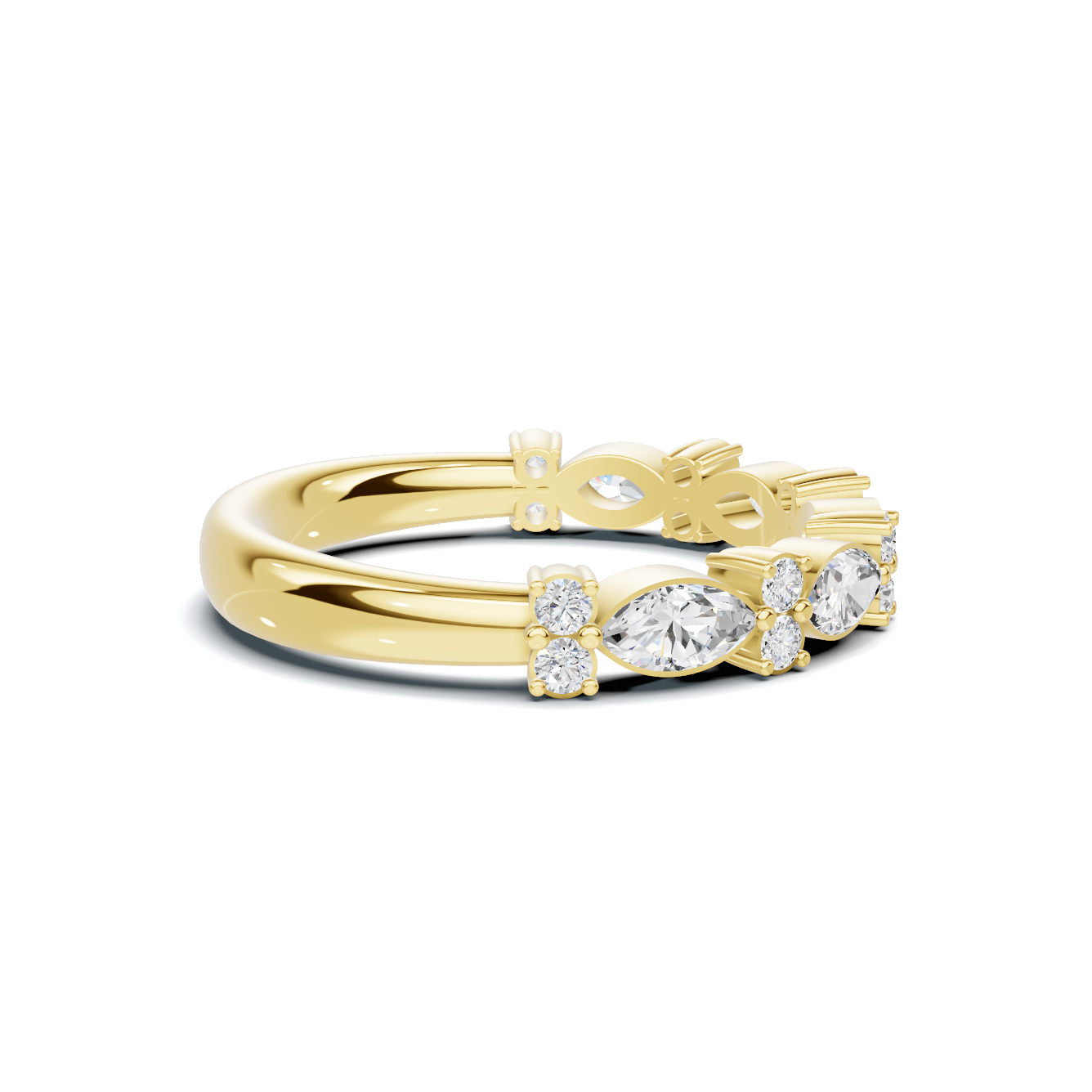 Marquise Alternating Stackable Ring