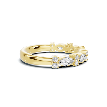 Marquise Alternating Stackable Ring