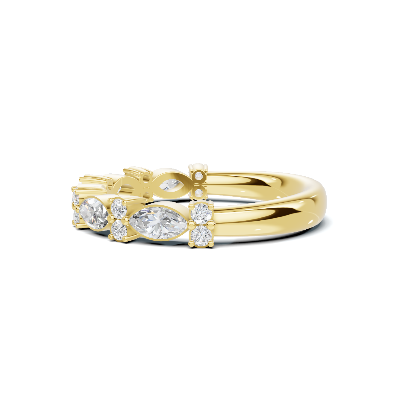 Marquise Alternating Stackable Ring