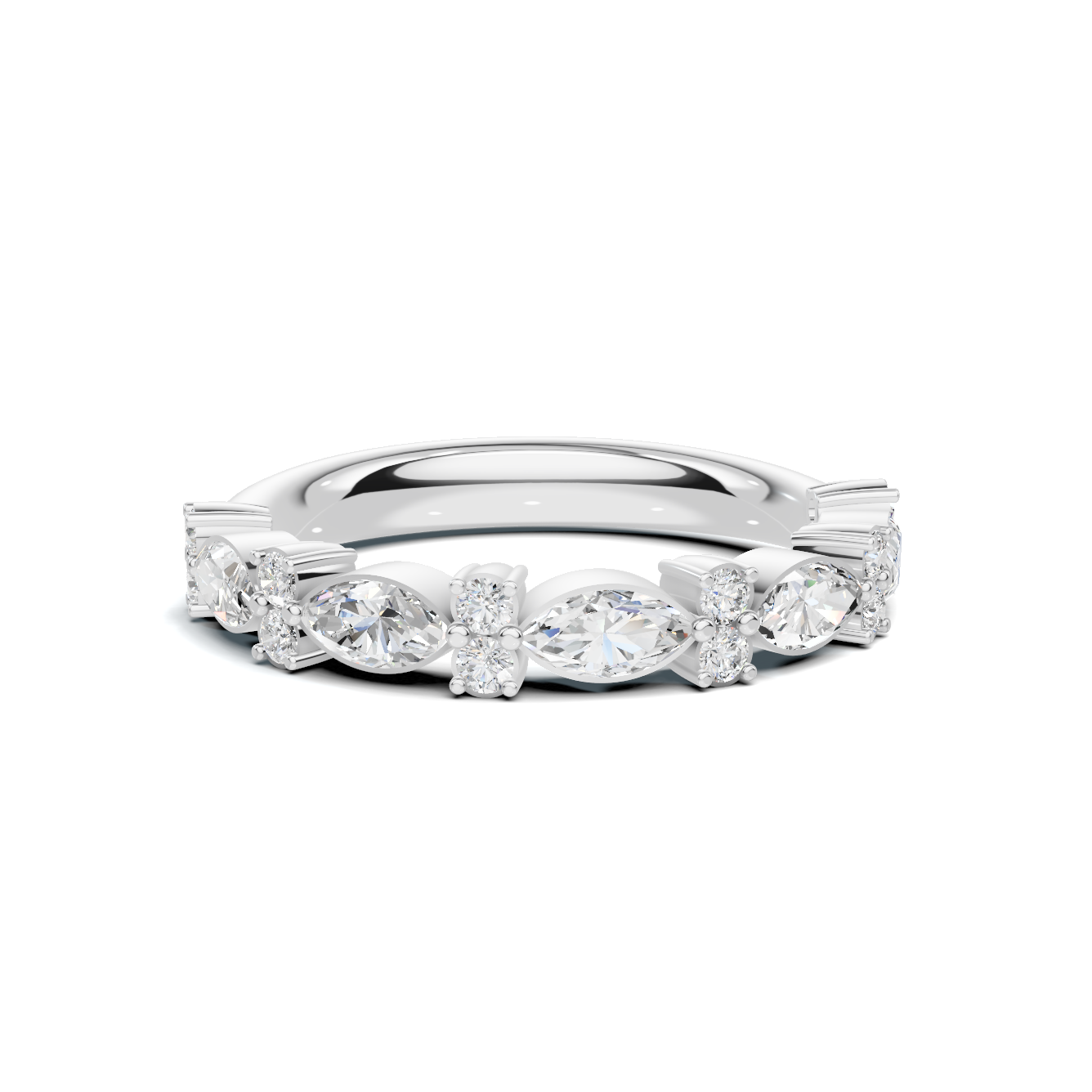 Marquise Alternating Stackable Ring