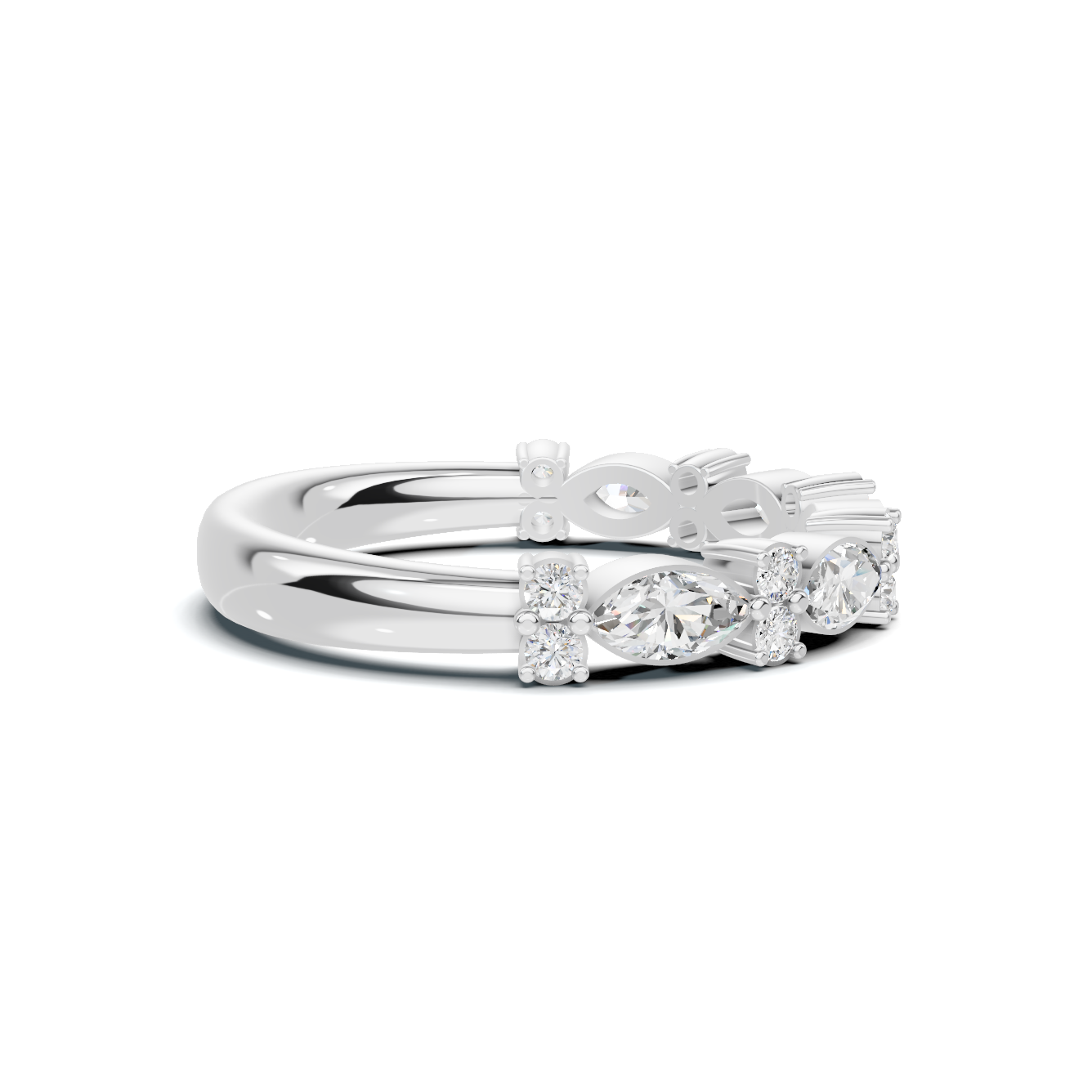 Marquise Alternating Stackable Ring