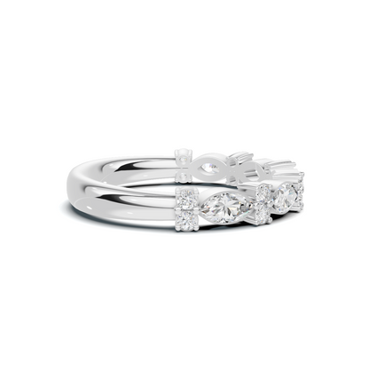 Marquise Alternating Stackable Ring