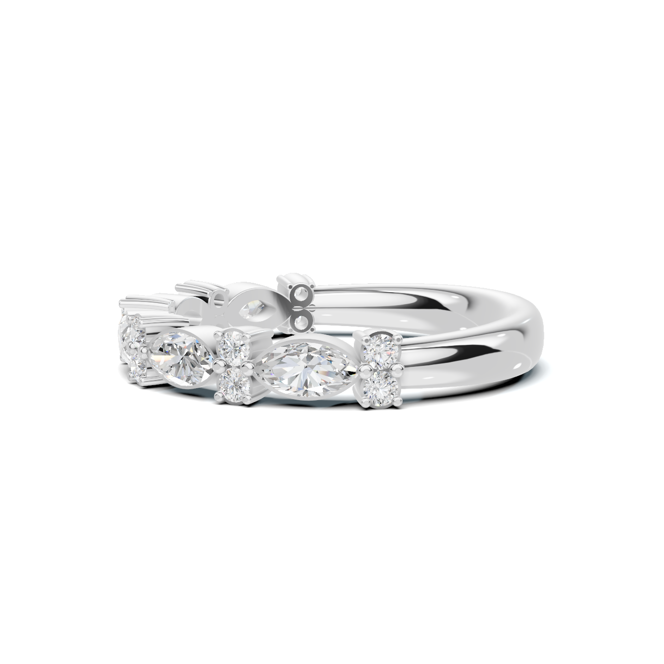 Marquise Alternating Stackable Ring