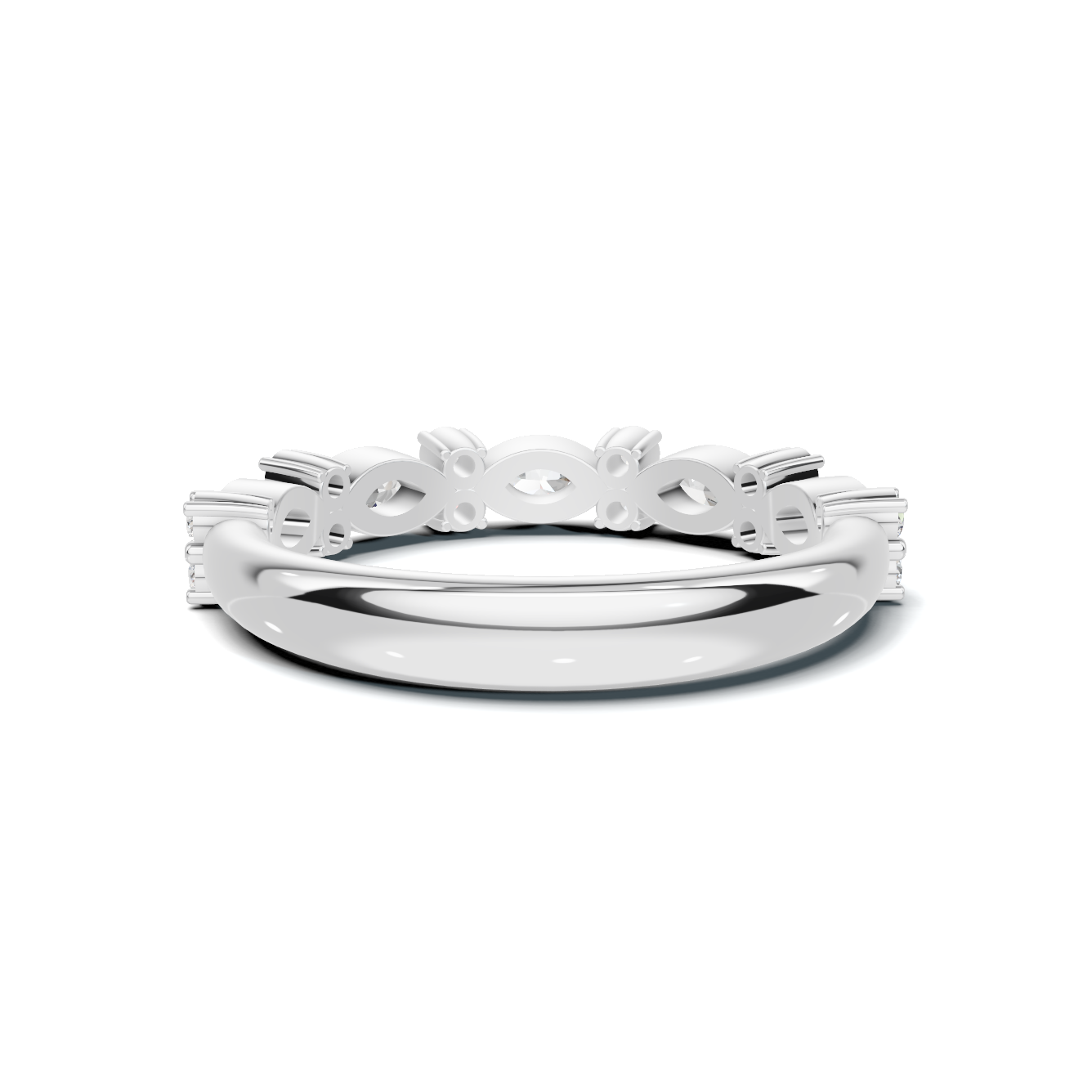 Marquise Alternating Stackable Ring