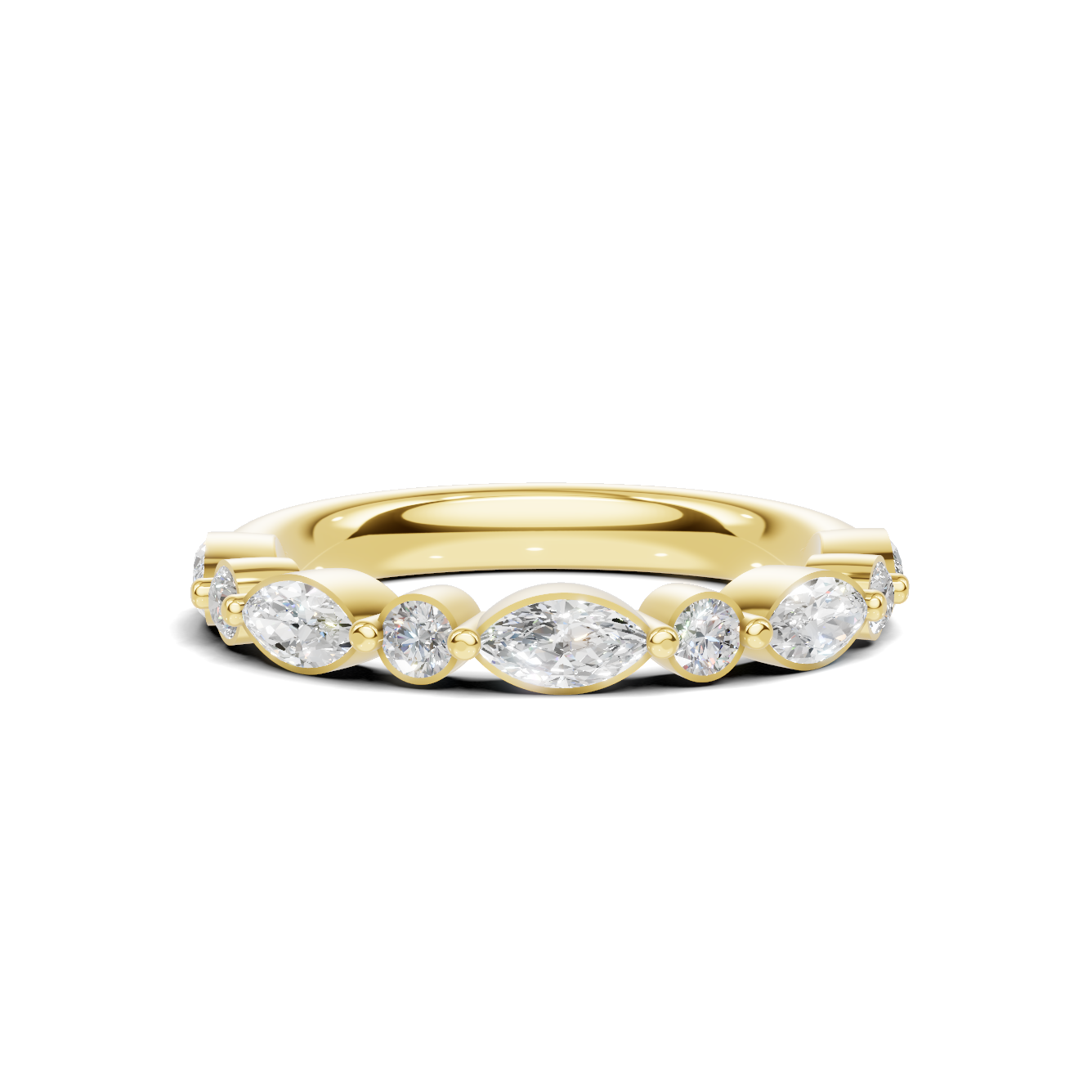 Marquise Alternating Stones Ring