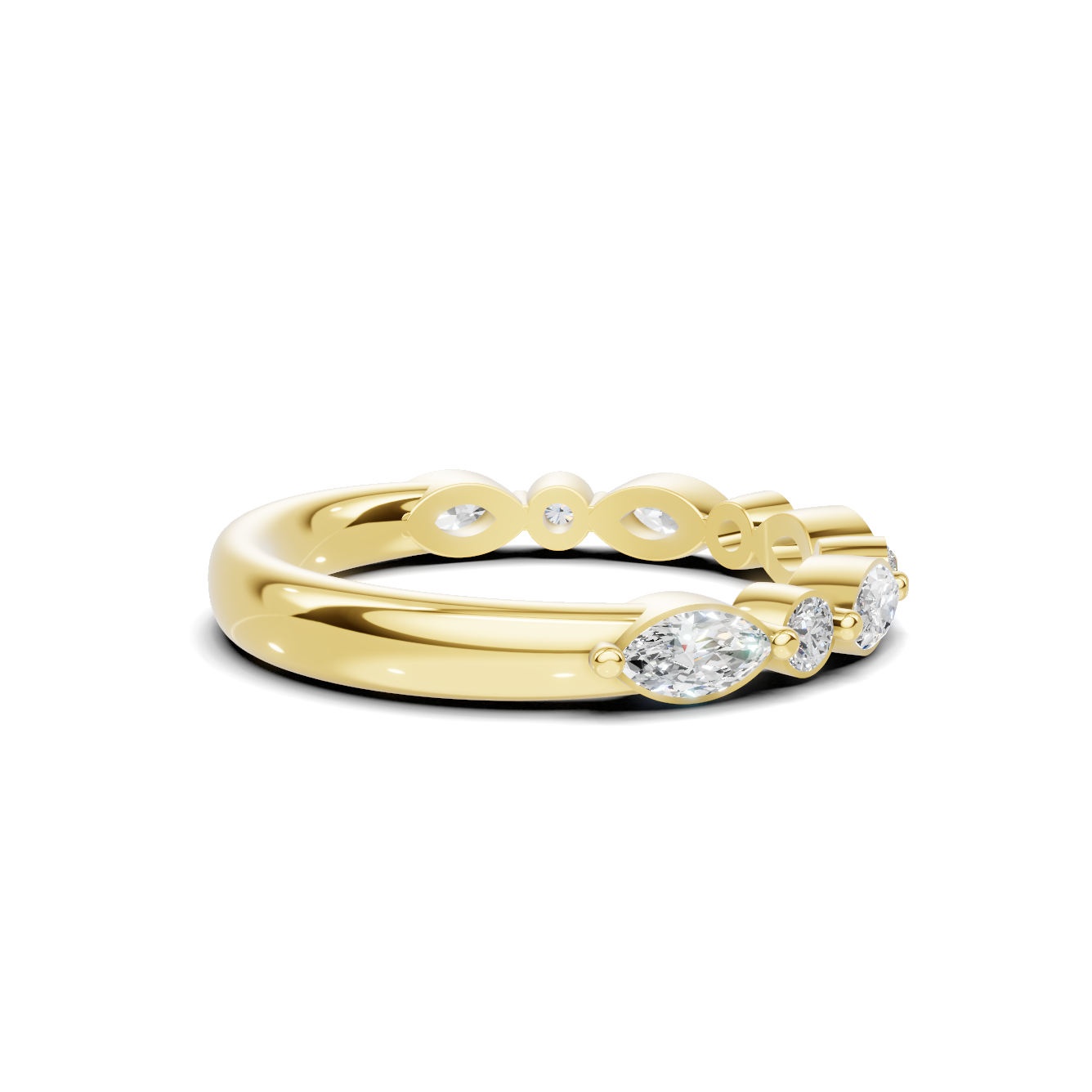 Marquise Alternating Stones Ring