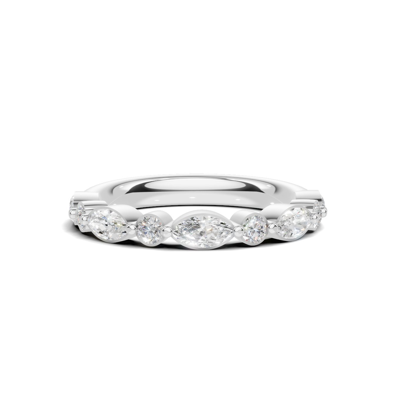 Marquise Alternating Stones Ring