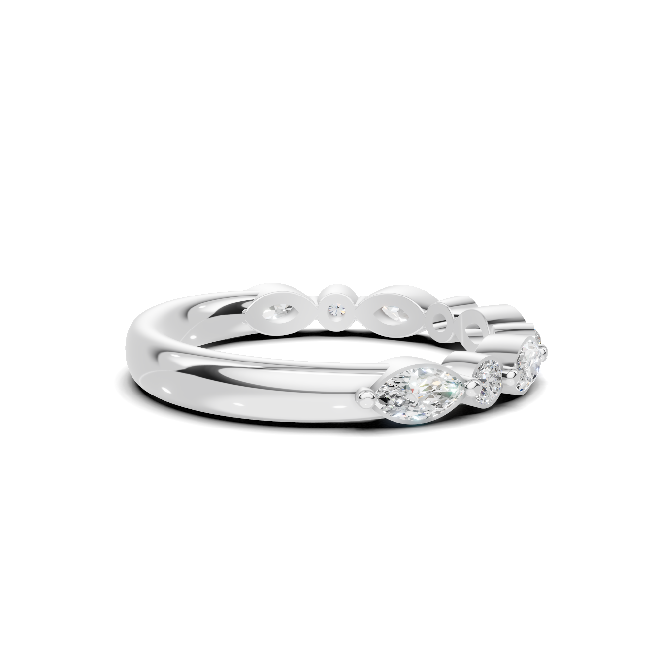 Marquise Alternating Stones Ring