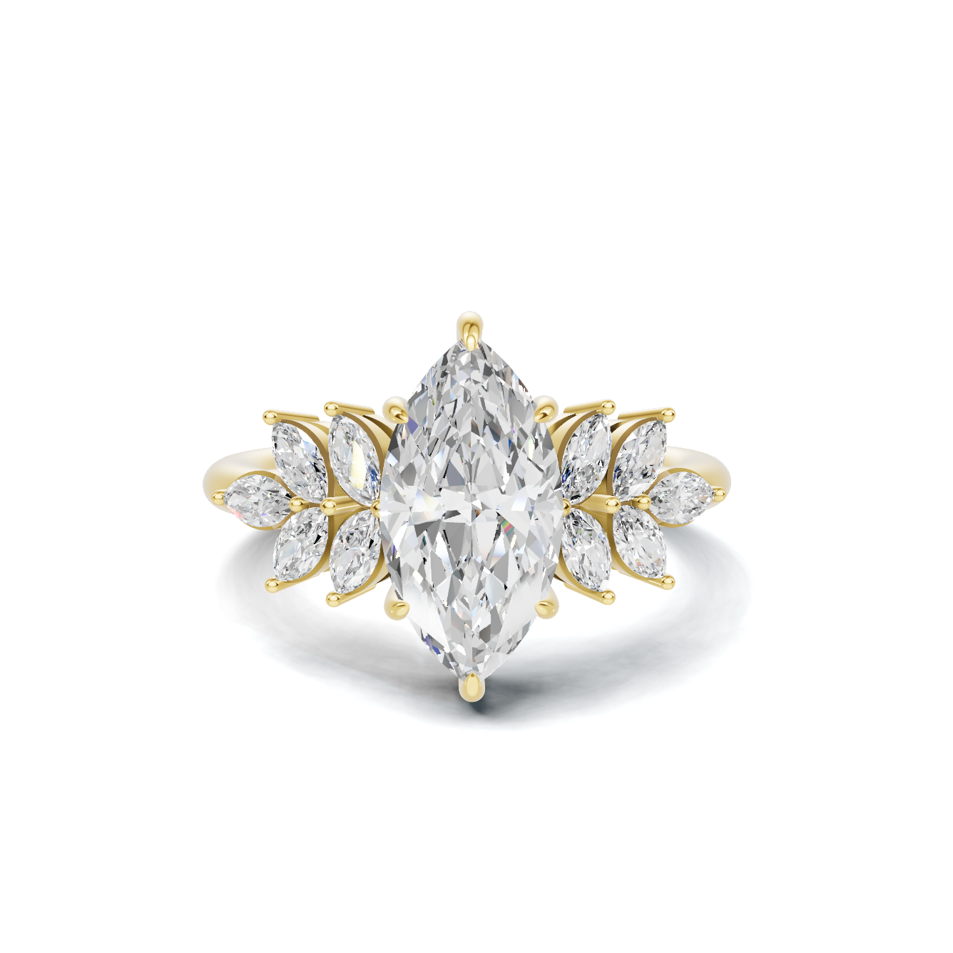 Marquise Cluster Ring