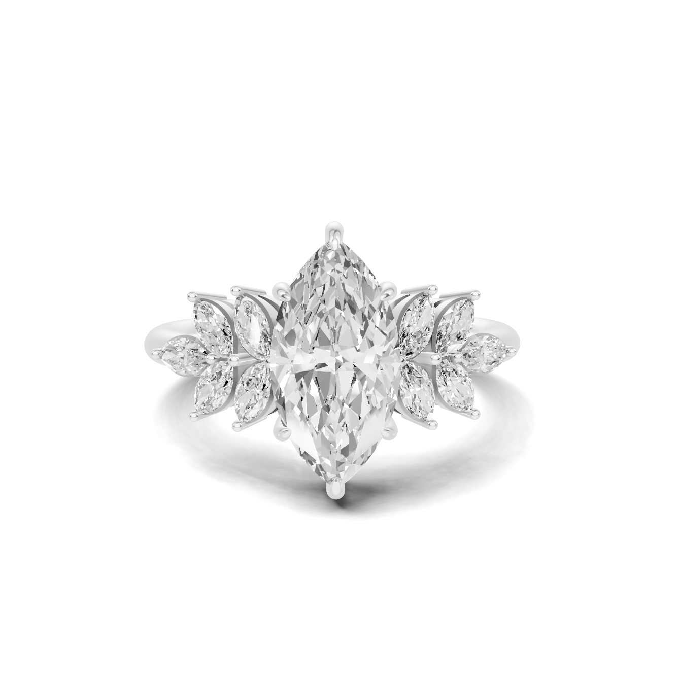 Marquise Cluster Ring