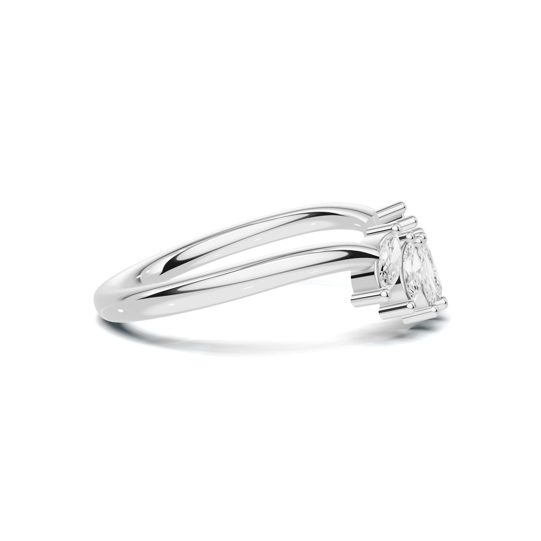 Marquise Fan Curved Ring