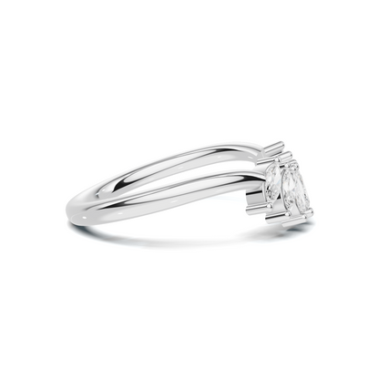Marquise Fan Curved Ring