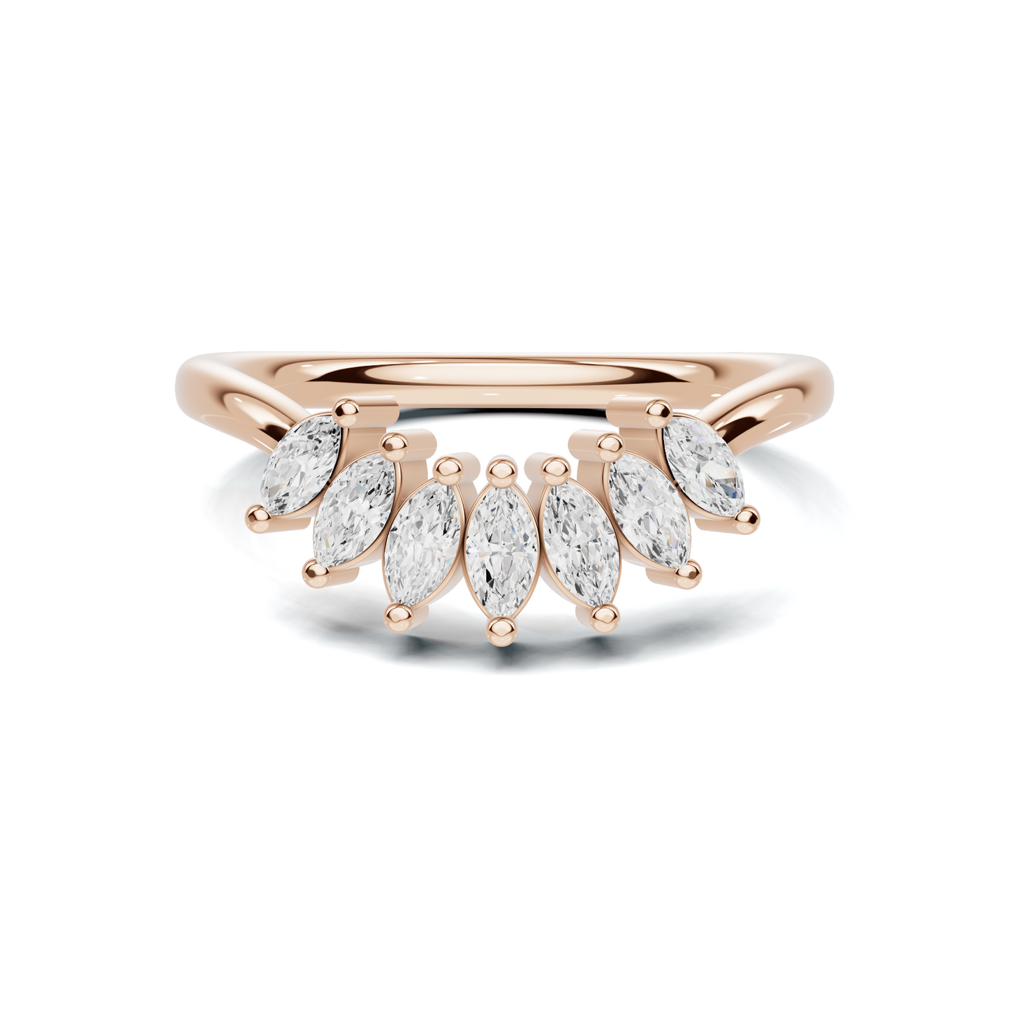 Marquise Fan Curved Ring