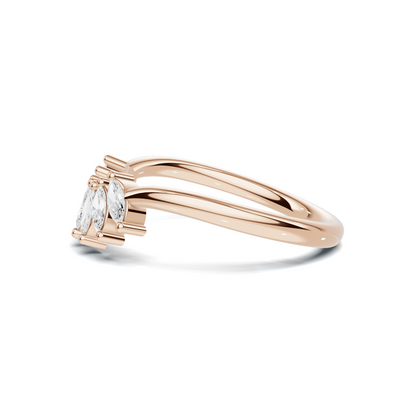 Marquise Fan Curved Ring