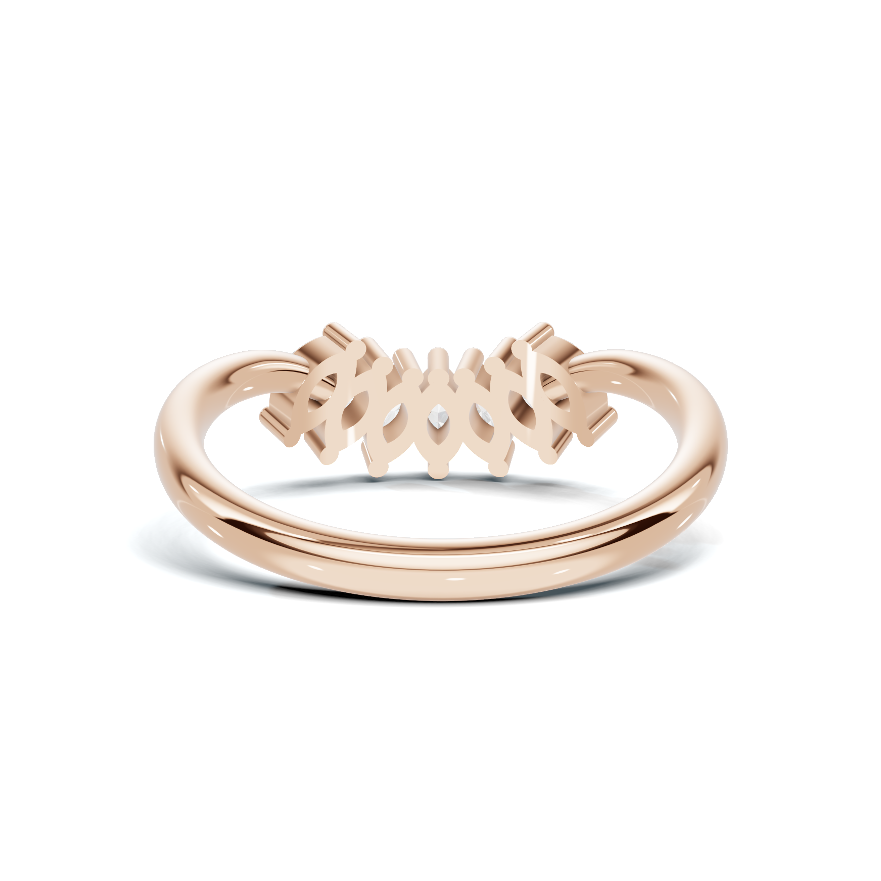 Marquise Fan Curved Ring
